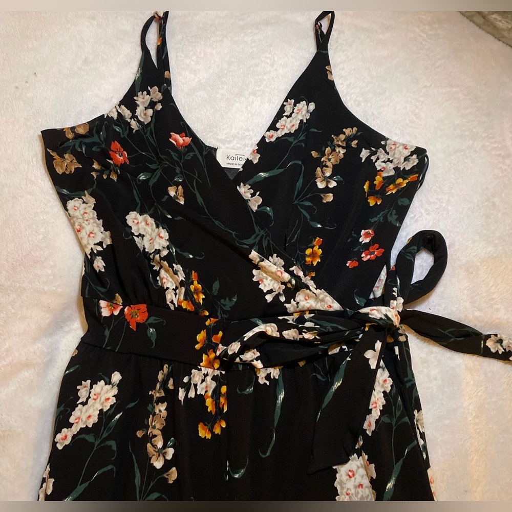 Black Floral Jumpsuit